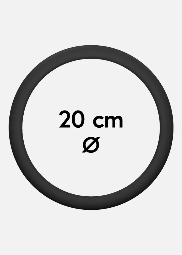 Kulatý Rám Akrylové sklo Cerná 20 cm Ø