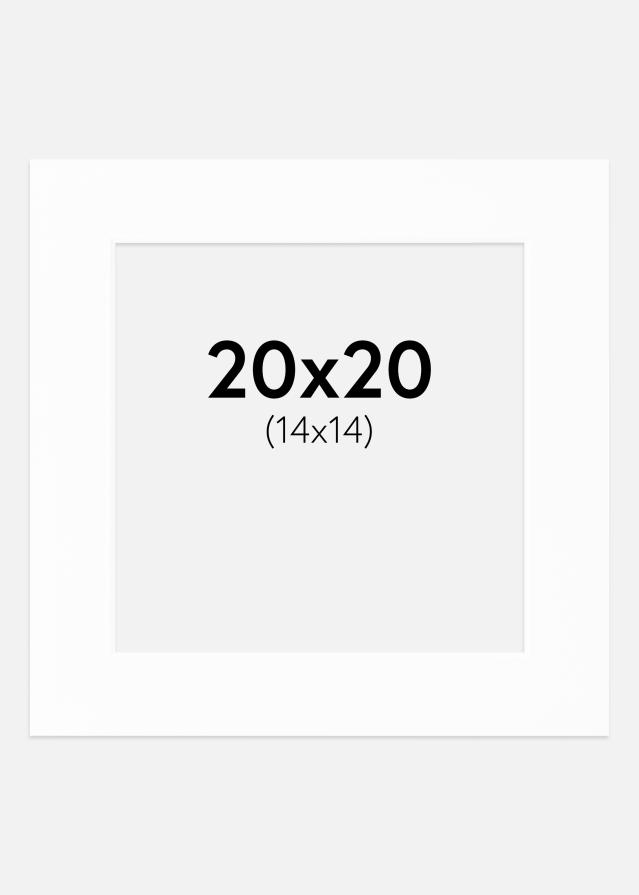 Pasparta Canson Bílá Bílý stred 20x20 cm (14x14)