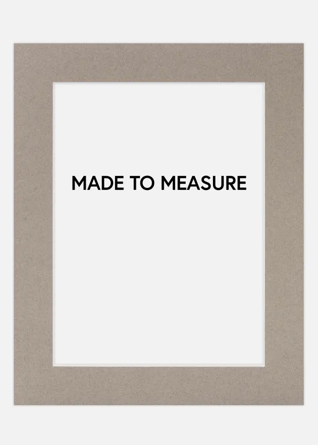 Pasparta Pískove šedá - Vyrobeno na míru Bílý stred