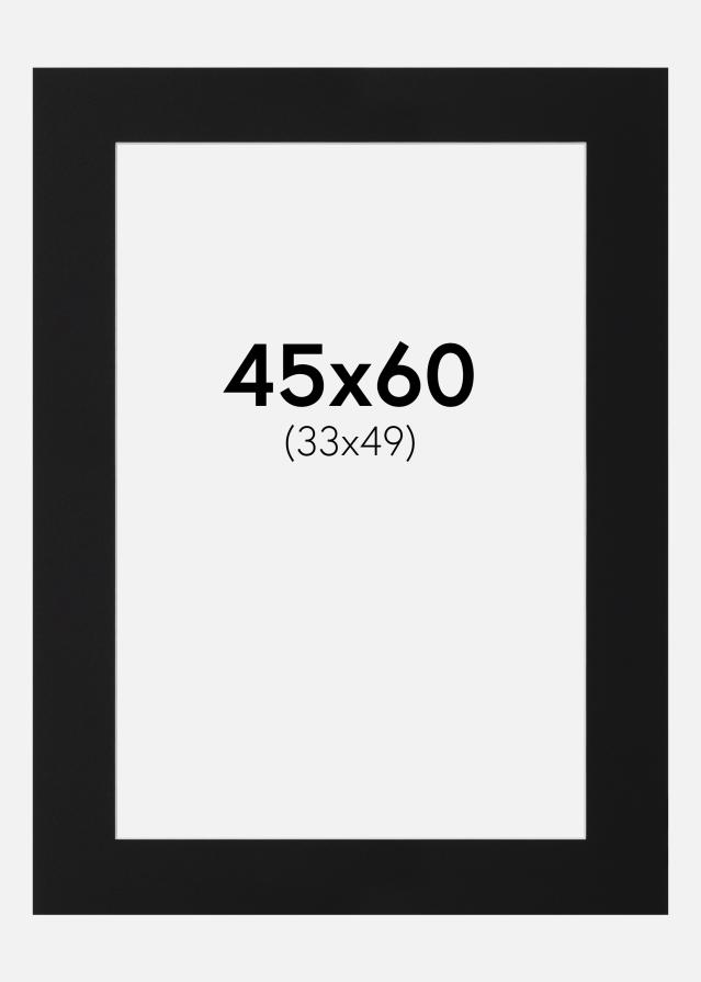 Pasparta Černý Standard (Bílé Jádro) 45x60 cm (33x49)