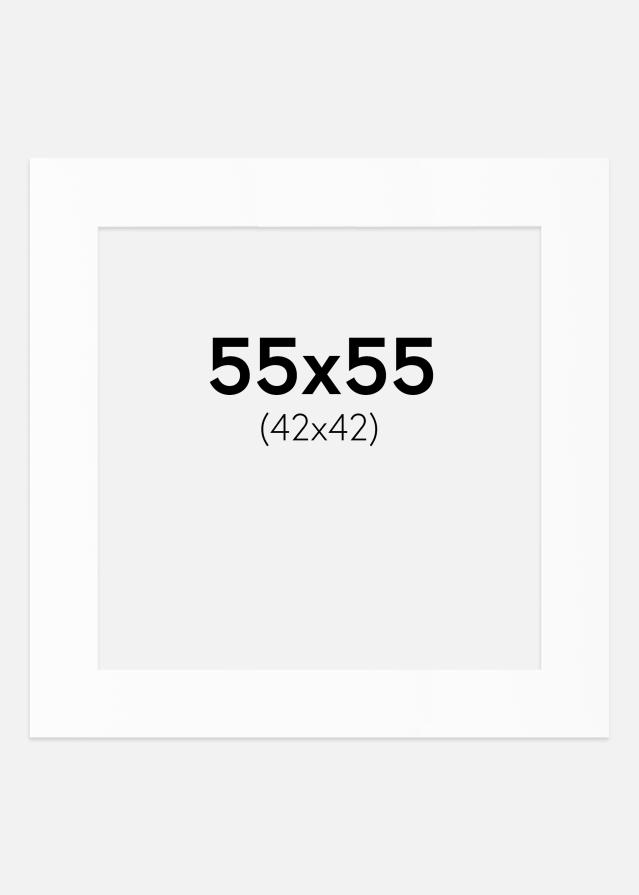Pasparta Bílý Standard (Bílé Jádro) 55x55 cm (42x42)