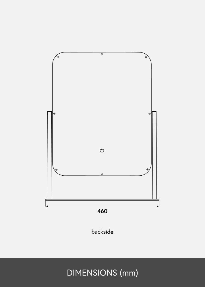 KAILA Make-up zrcátko III Cerná - 45x60 cm