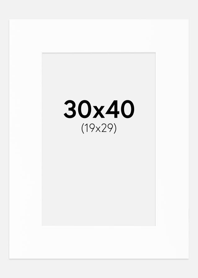 Pasparta Canson Bílá Bílý stred 30x40 cm (19x29)