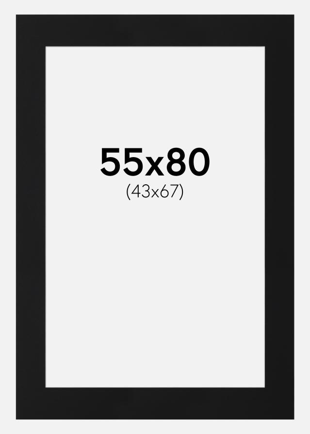 Pasparta Černý Standard (Bílé Jádro) 55x80 cm (43x67)