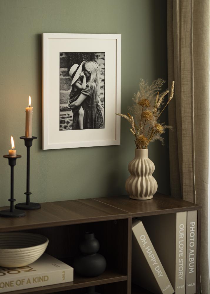 Pasparta Bílá Cerný stred 10x15 cm (4,5x6,5 cm)