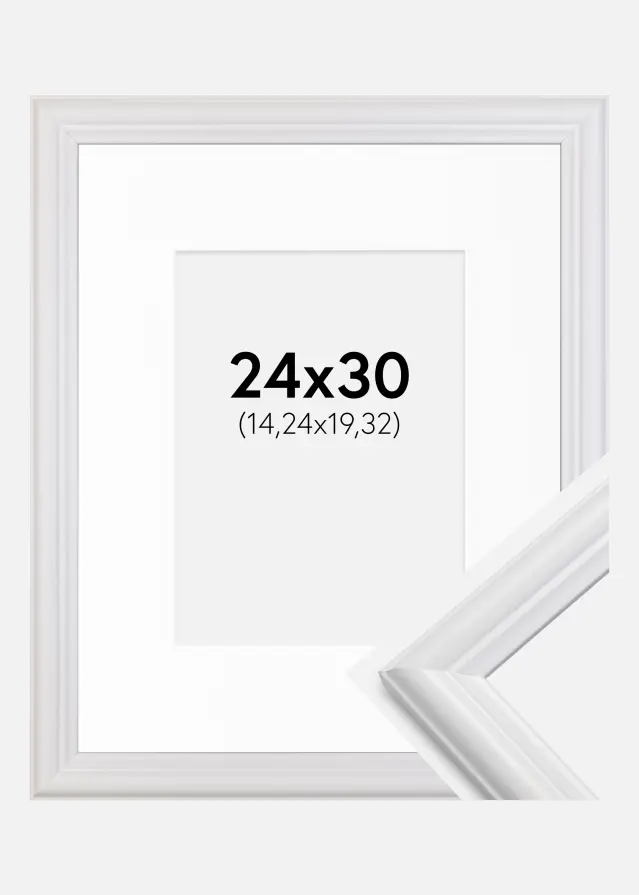 Rám Siljan Bílá 24x30 cm - Pasparta Bílá 6x8 inches