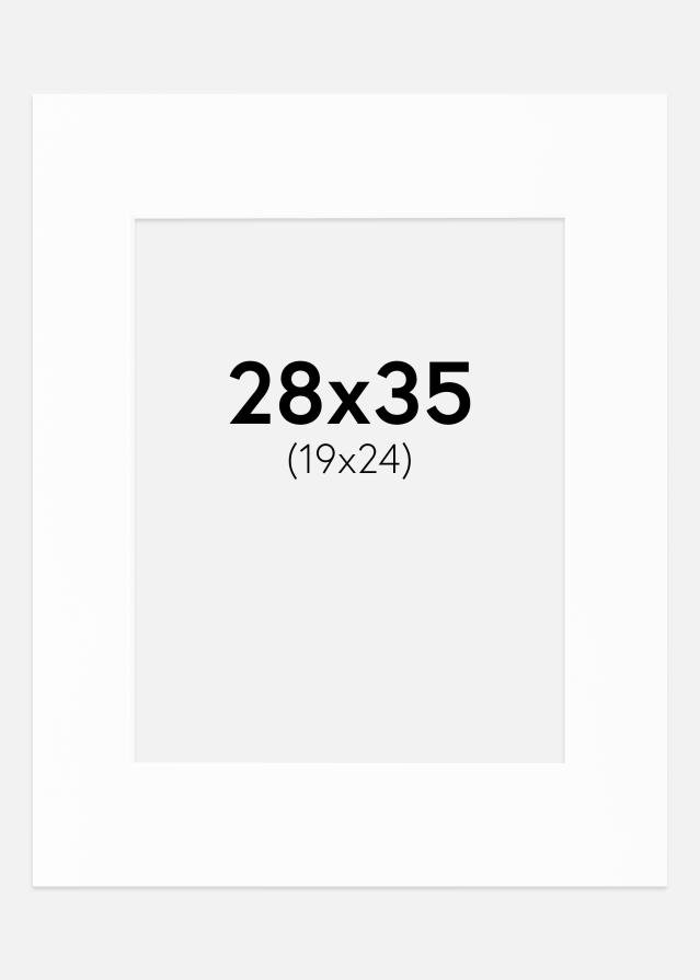 Pasparta Canson Bílá Bílý stred 28x35 cm (19x24)