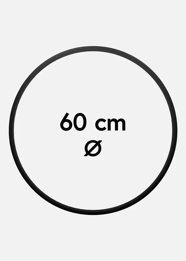 Kulatý Rám Akrylové sklo Cerná 60 cm Ø