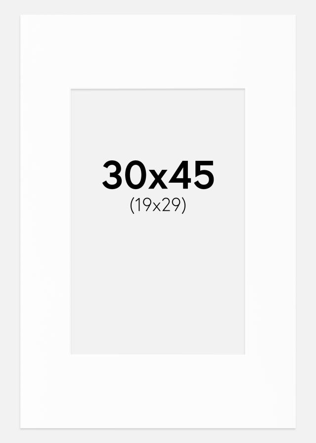 Pasparta Canson Bílá Bílý stred 30x45 cm (19x29)