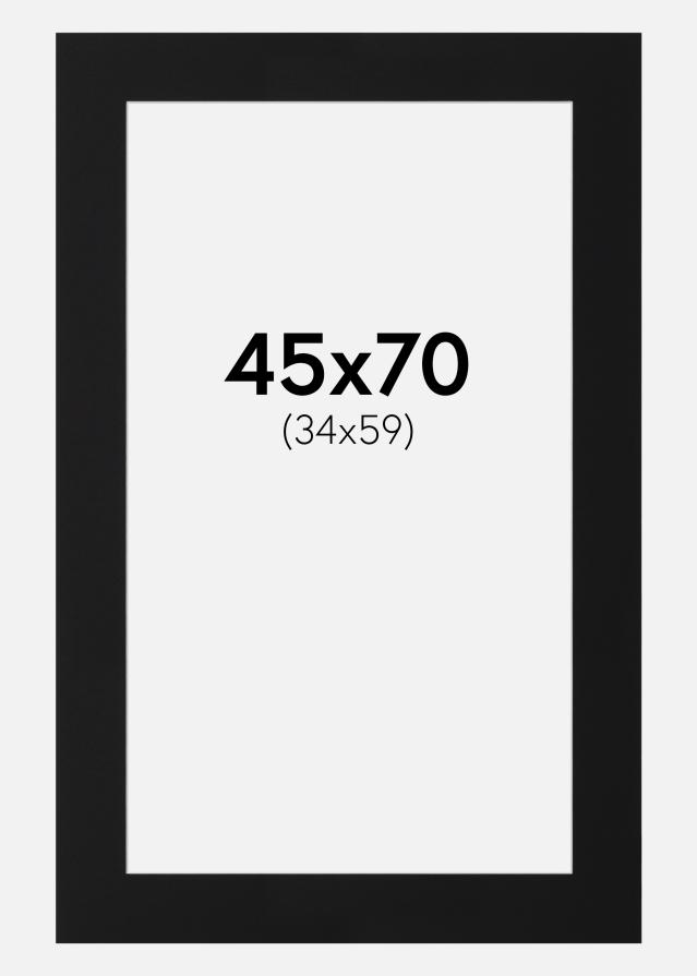 Pasparta Černý Standard (Bílé Jádro) 45x70 cm (34x59)