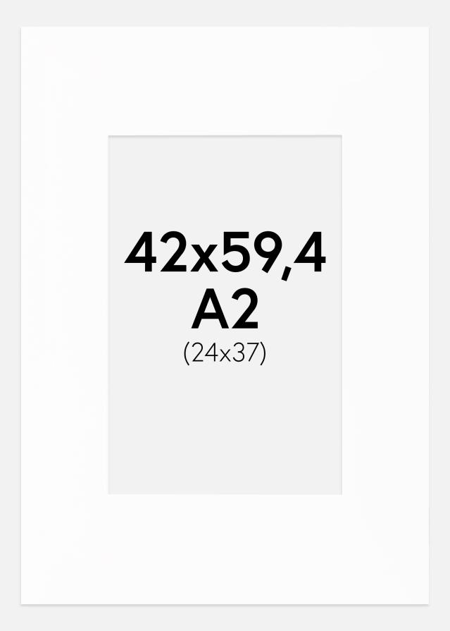 Pasparta Canson Bílá Bílý stred 42x59,4 cm (24x37)