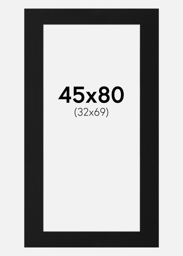 Pasparta Černý Standard (Bílé Jádro) 45x80 cm (32x69)