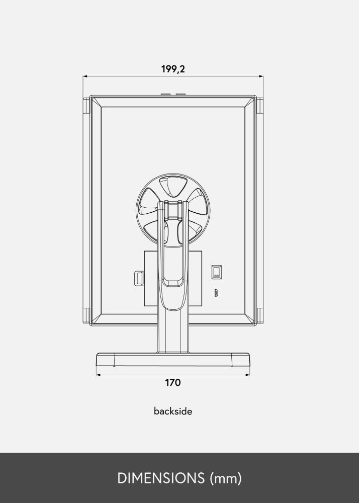KAILA Make-up zrcátko Fold II Cerná - 38x25 cm