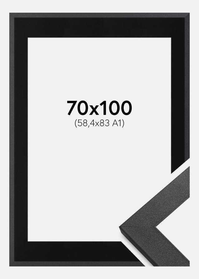 Rám Graphite Wood 70x100 cm - Pasparta Cerná 59,4x84 cm (A1)