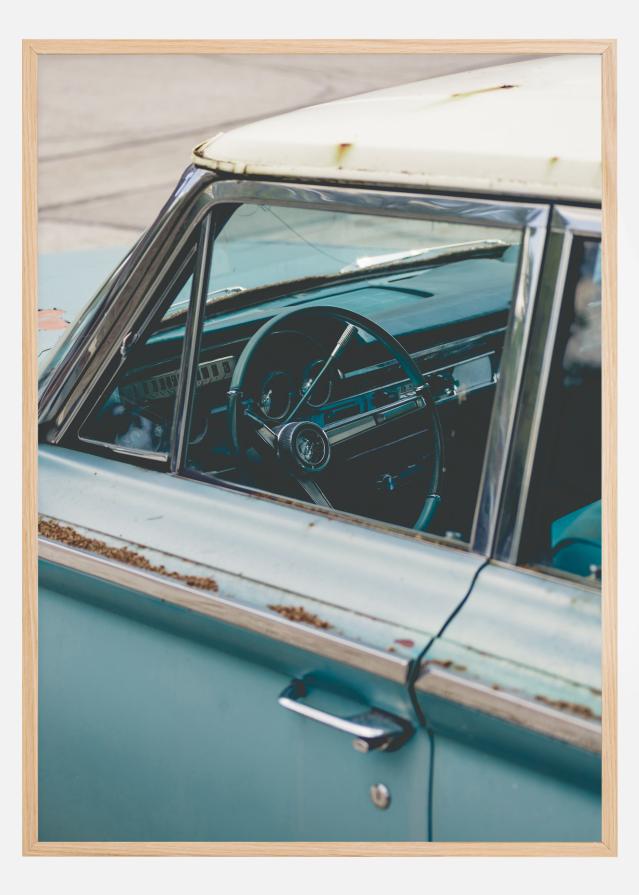 Old Blue Car Plakát