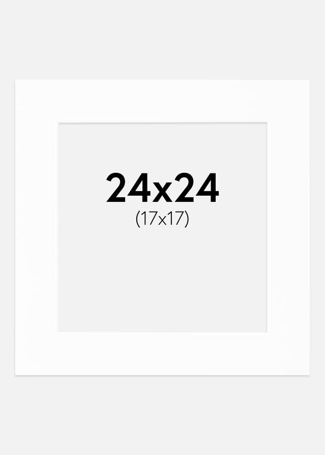 Pasparta Canson Bílá Bílý stred 24x24 cm (17x17)