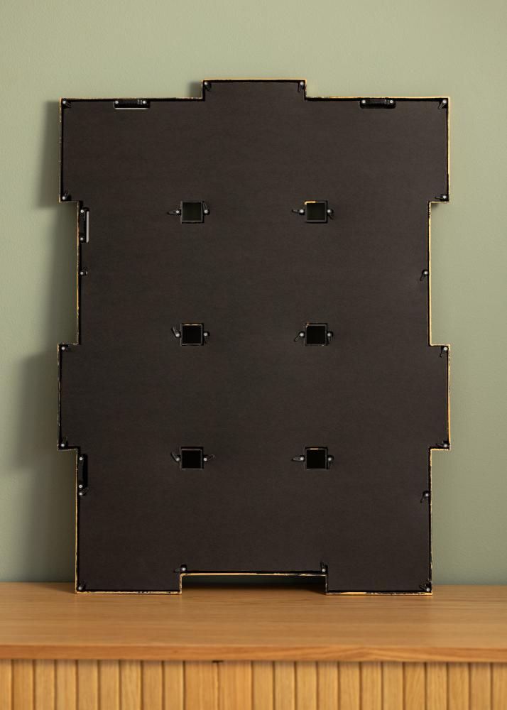 Retro Kolážový rám Matne Zlatá - 12 Obrazy