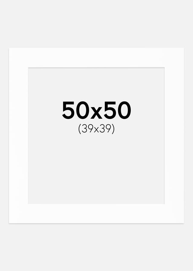 Pasparta Canson Bílá Bílý stred 50x50 cm (39x39)