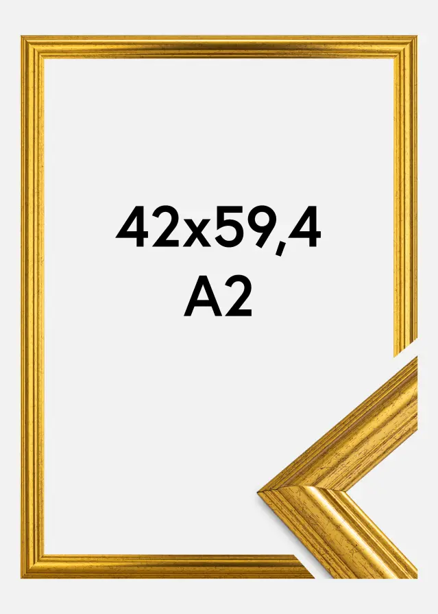 Rám Västkusten Akrylové sklo Zlatá 42x59,4 cm (A2)