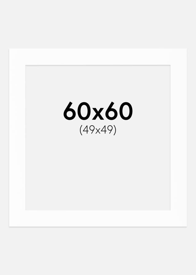Pasparta Canson Bílá Bílý stred 60x60 cm (49x49)
