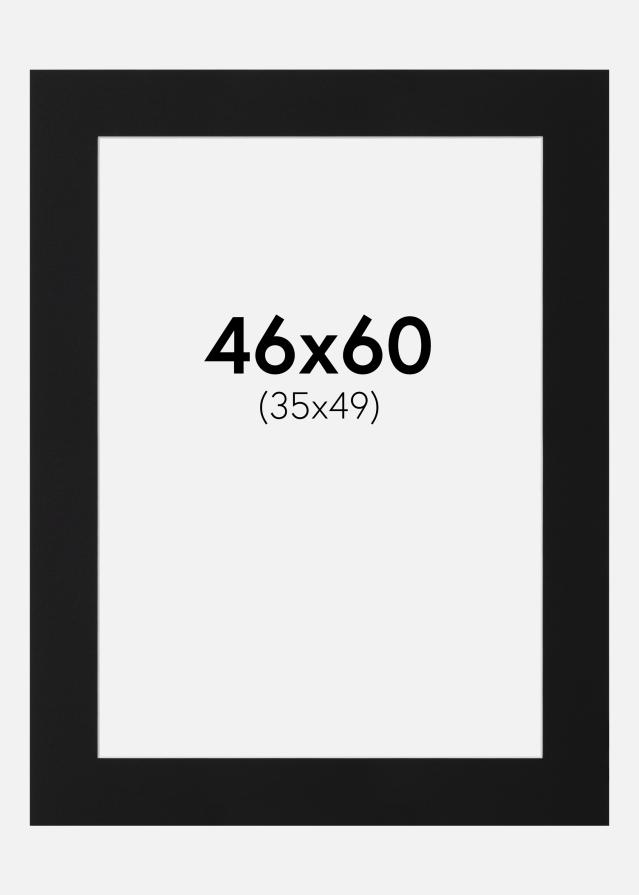 Pasparta Černý Standard (Bílé Jádro) 46x60 cm (35x49)