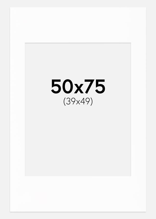 Pasparta Canson Bílá Bílý stred 50x75 cm (39x49)