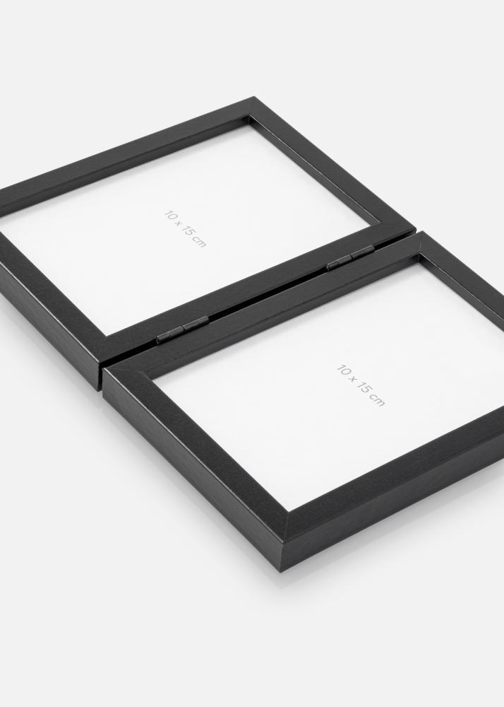 Skládací rám Černý 10x15 cm