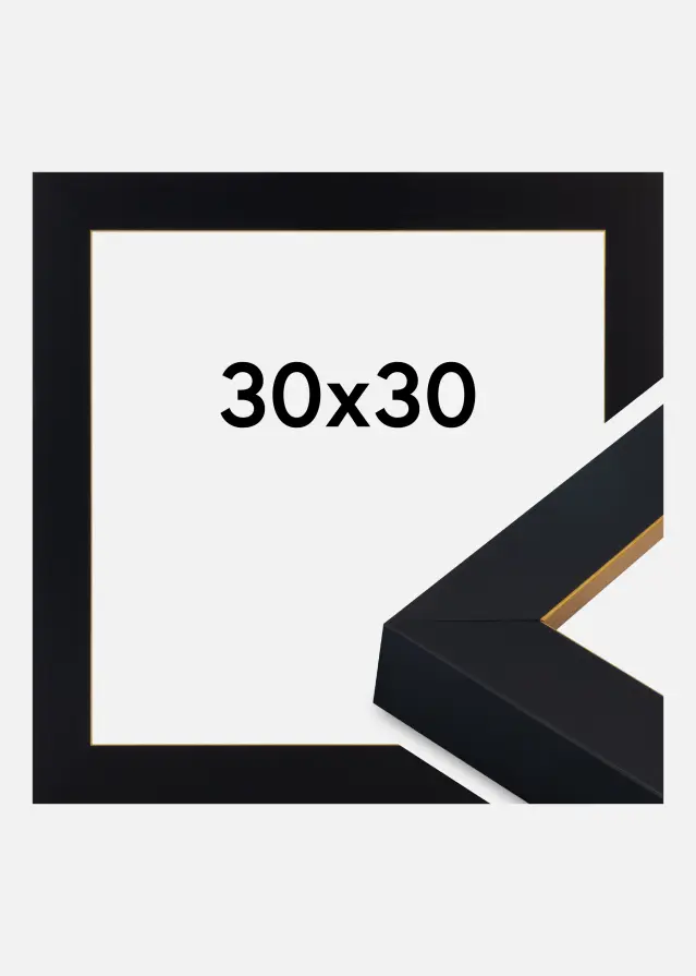 Rám Sussex Akrylové sklo Černá/Zlatá 30x30 cm