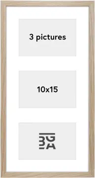 Edsbyn Kolážový rám XXIII Dub - 3 Obrazy (10x15 cm)