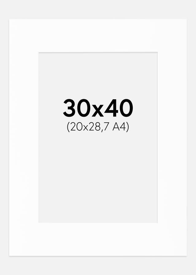 Pasparta Canson Bílá Bílý stred 30x40 cm (20x28,7)