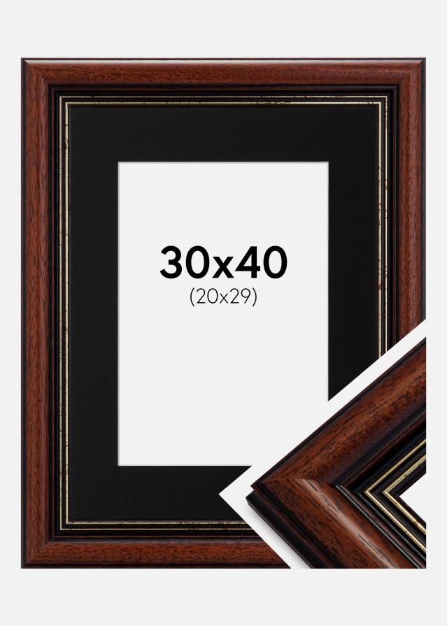 Rám Old Retro 30x40 cm - Pasparta Cerná 21x30 cm