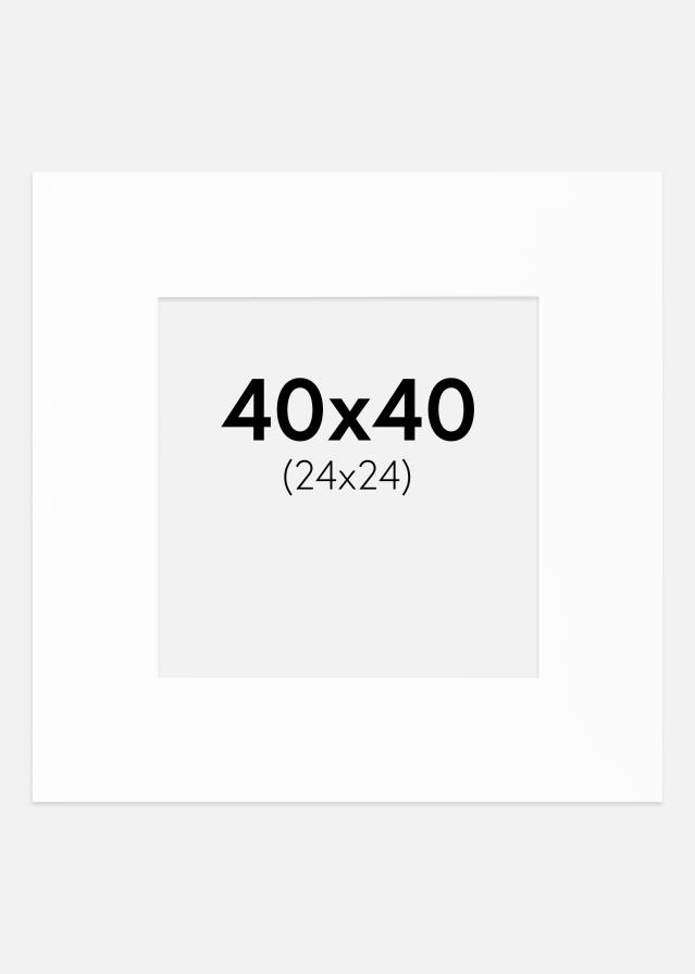 Pasparta Canson Bílá Bílý stred 40x40 cm (24x24)