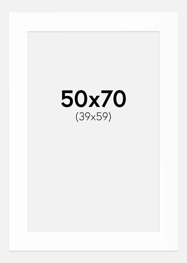 Pasparta Canson Bílá Bílý stred 50x70 cm (39x59)