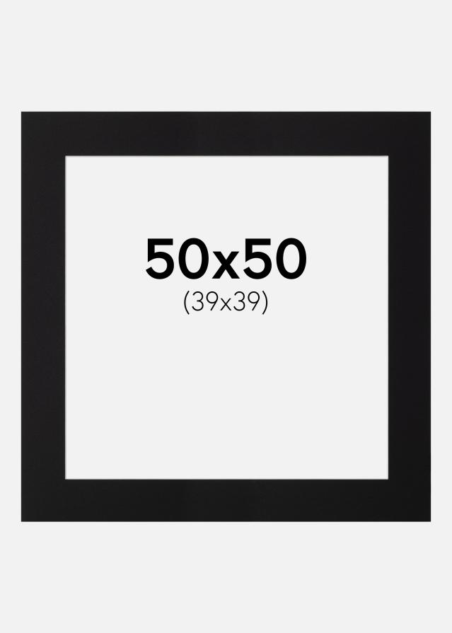 Pasparta Canson Cerná Bílý stred 50x50 cm (39x39)
