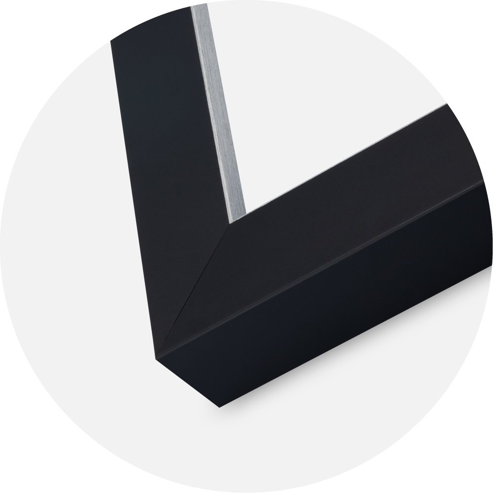 Rám Sussex Akrylové sklo Černá/Stříbrná 29,7x42 cm (A3)