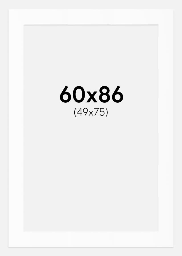 Pasparta Bílý Standard (Bílé Jádro) 60x86 cm (49x75)