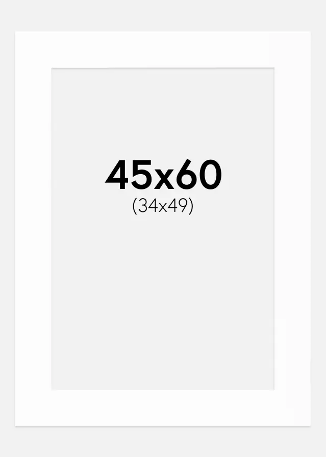 Pasparta Canson Bílá Bílý stred 45x60 cm (34x49)