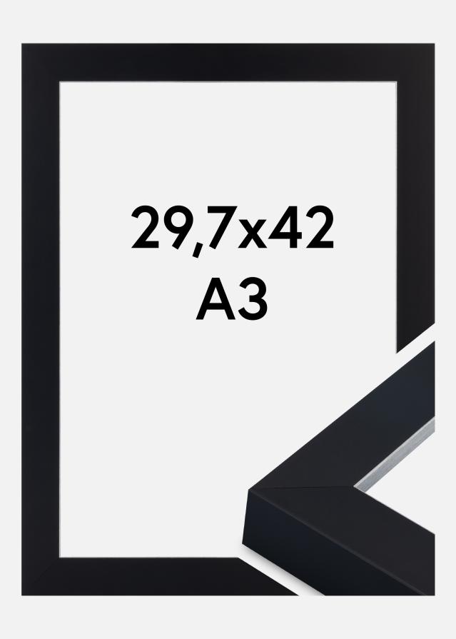 Rám Sussex Akrylové sklo Černá/Stříbrná 29,7x42 cm (A3)