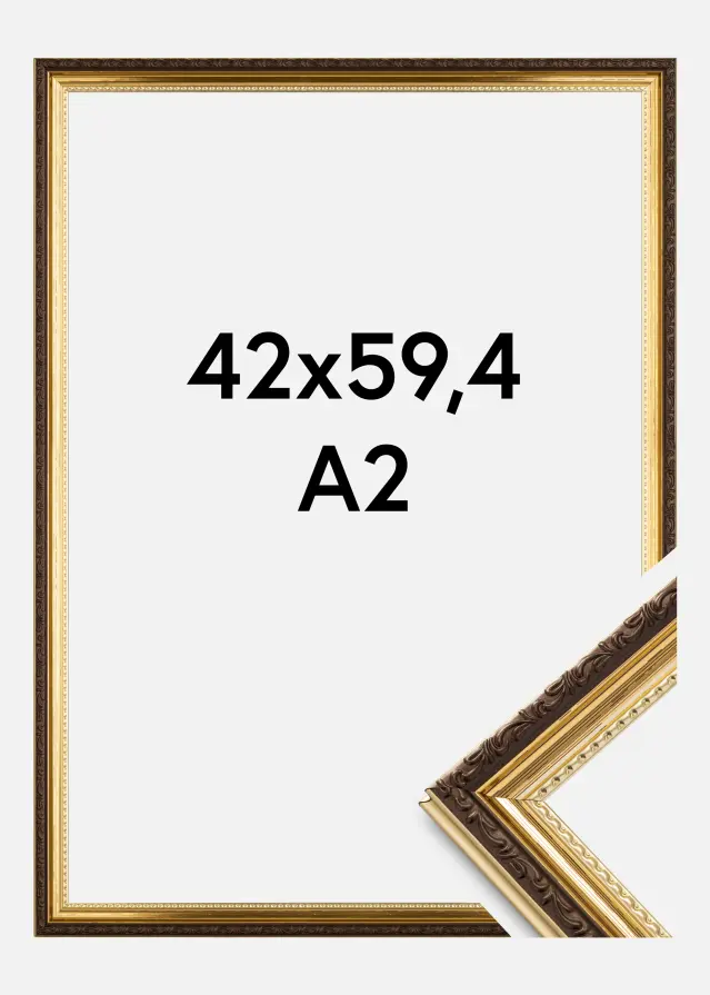Rám Abisko Akrylové sklo Zlatá 42x59,4 cm (A2)