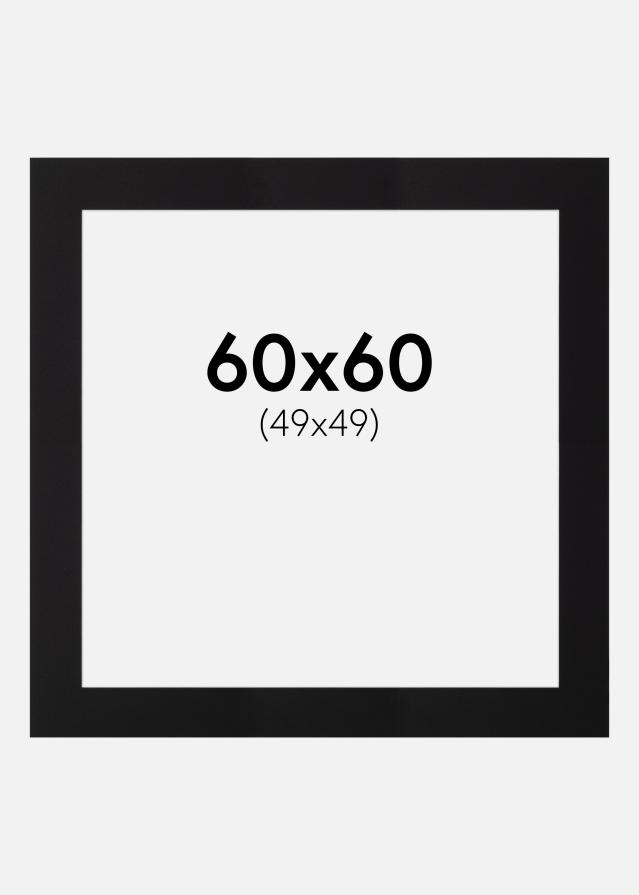 Pasparta Canson Cerná Bílý stred 60x60 cm (49x49)