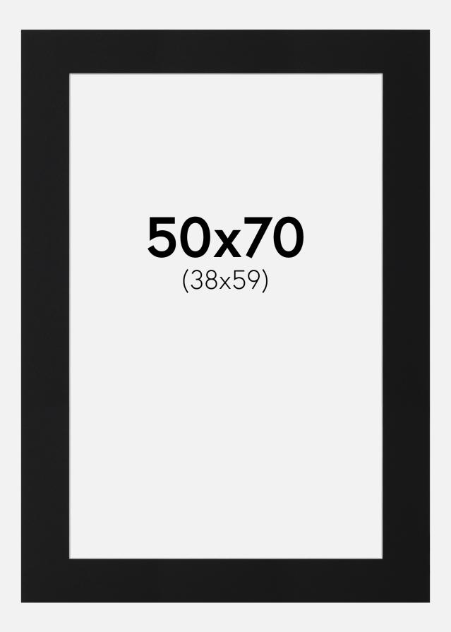 Pasparta Černý Standard (Bílé Jádro) 50x70 cm (38x59)