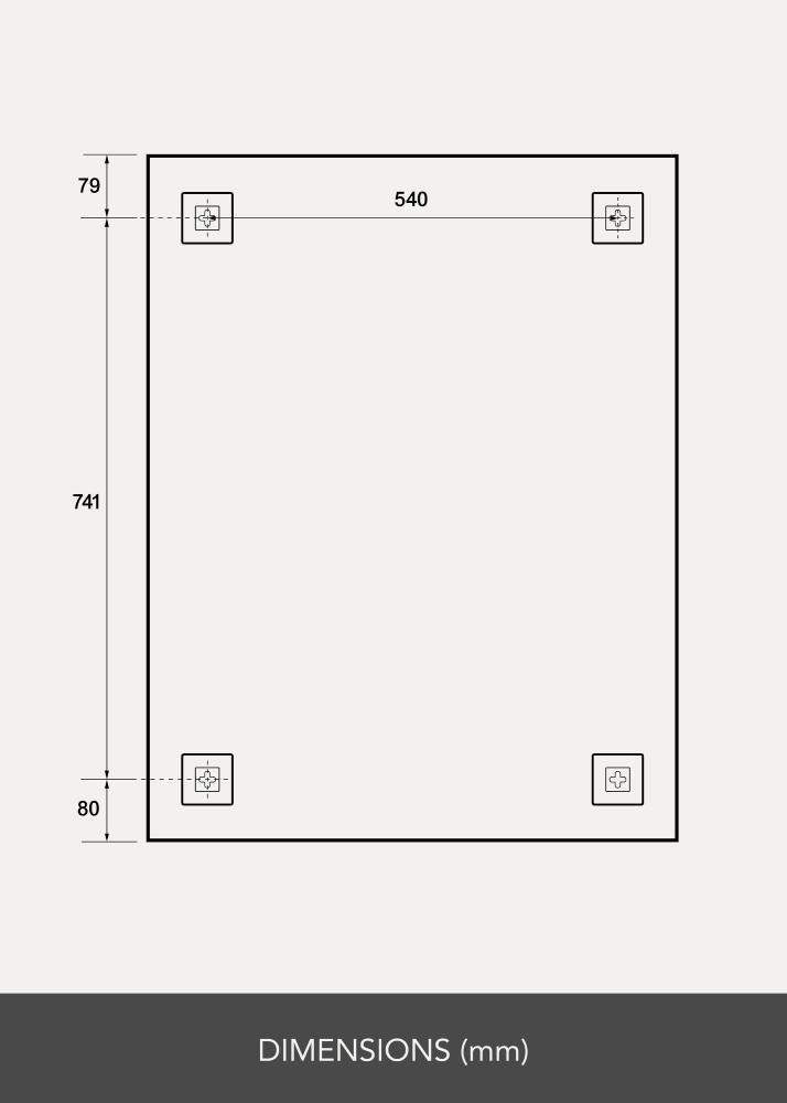 Zrcadlo Clarity 70x90 cm