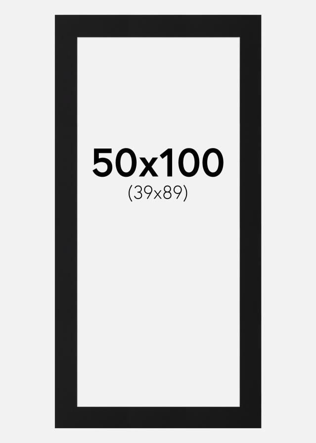 Pasparta Černý Standard (Bílé Jádro) 50x100 cm (39x89)