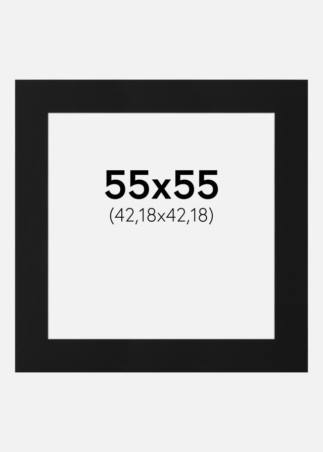 Pasparta Černý Standard (Bílé Jádro) 55x55 cm (42,18x42,18)