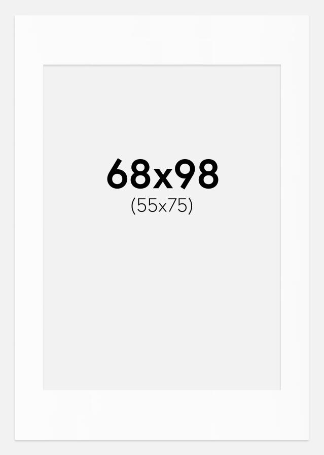 Pasparta Bílý Standard (Bílé Jádro) 68x98 cm (55x75)