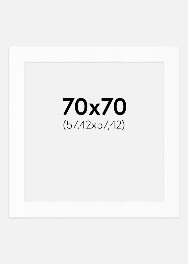 Pasparta Bílý Standard (Bílé Jádro) 70x70 cm (57,42x57,42)
