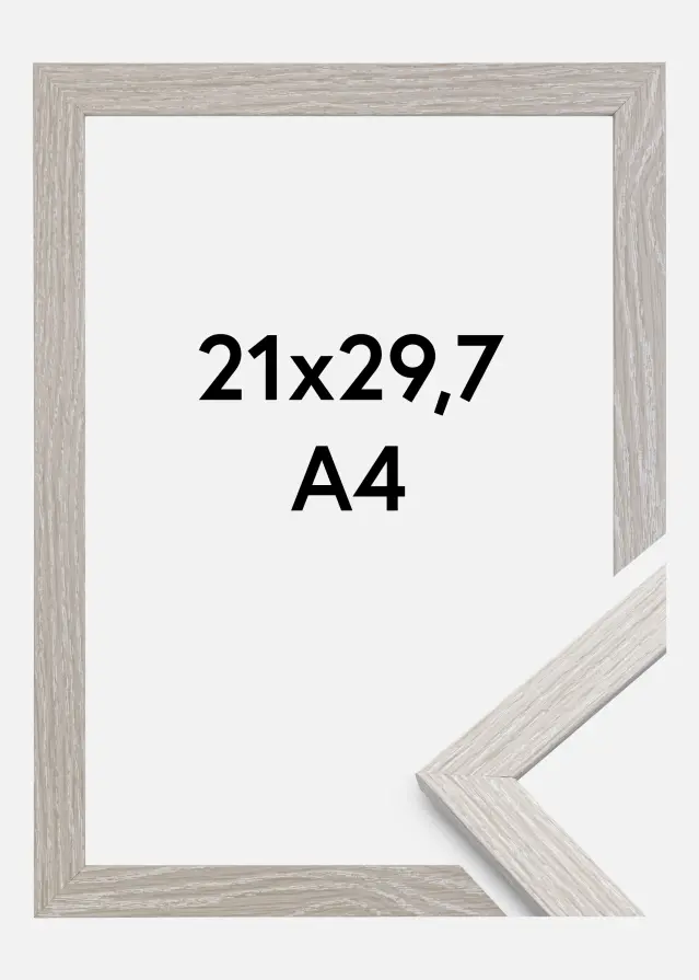 Rám Stylové Akrylové sklo Light Grey Oak 21x29,7 cm (A4)