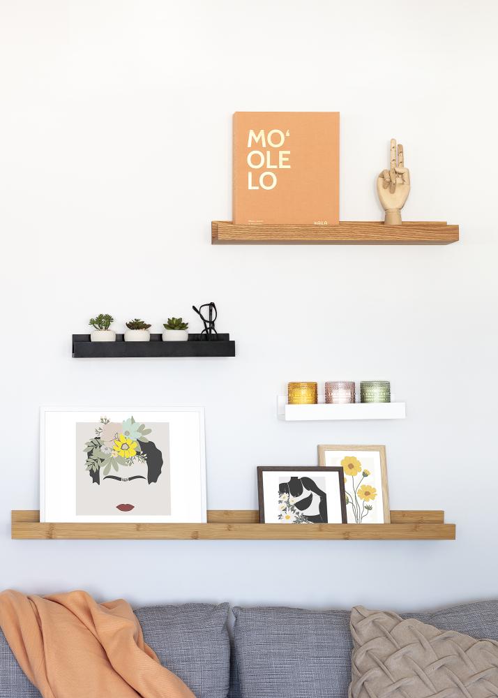 KAILA Polička na obrazy Černá 90 cm