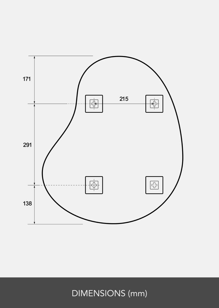Zrcadlo Cashew 50x60 cm