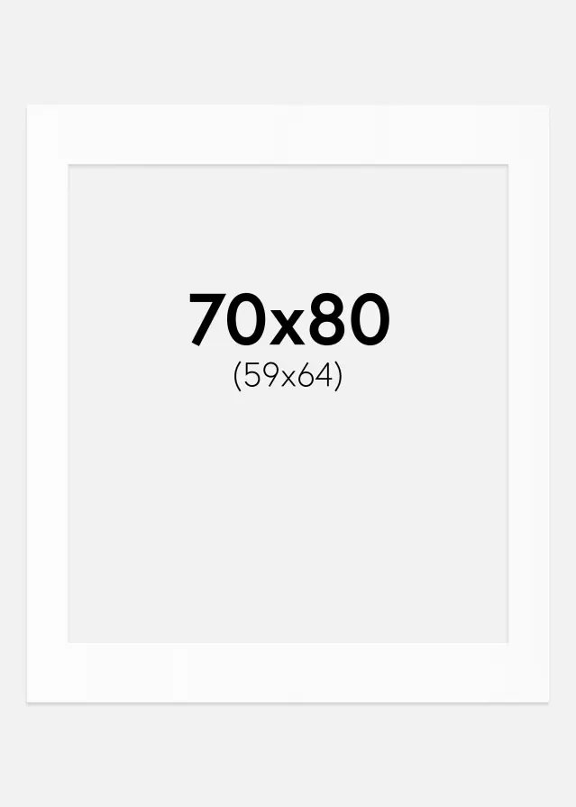 Pasparta Bílý Standard (Bílé Jádro) 70x80 cm (59x64)